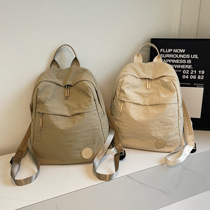 Casual Solid Color Portable Travel Backpack