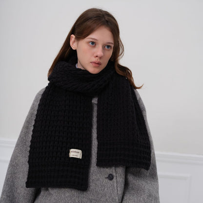 Solid Color Simple Soft Knit Scarve