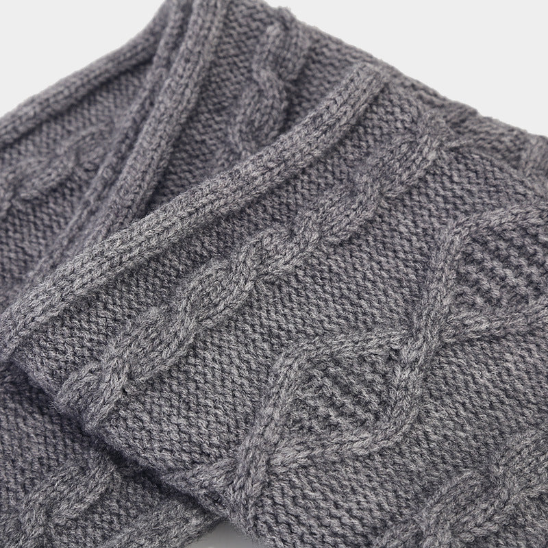 3PCS Solid Color Twist Tassel Hat & Scarf Sets