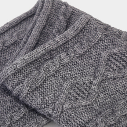 3PCS Solid Color Twist Tassel Hat & Scarf Sets