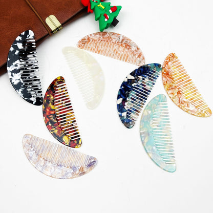 Acrylic Half-Moon Portable Hair Combs
