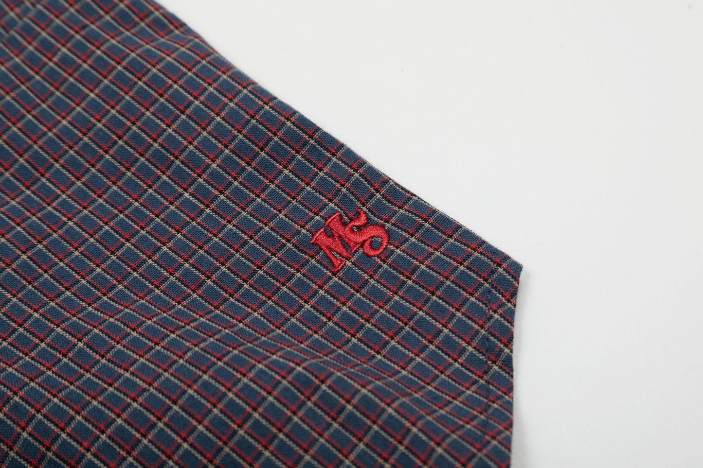 Vintage Lapel Collar Plaid Short Sleeve Top