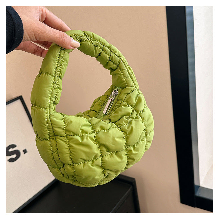 Solid Color Cloud Bag Cute Mini Handbag