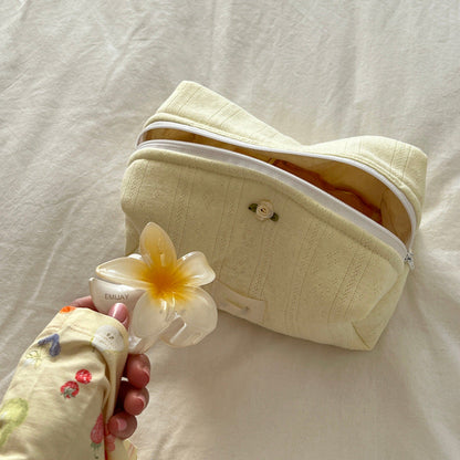 Solid Color Sweet Portable Make Up Bag