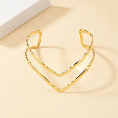 V-Shape Simple Open Arm Cuff