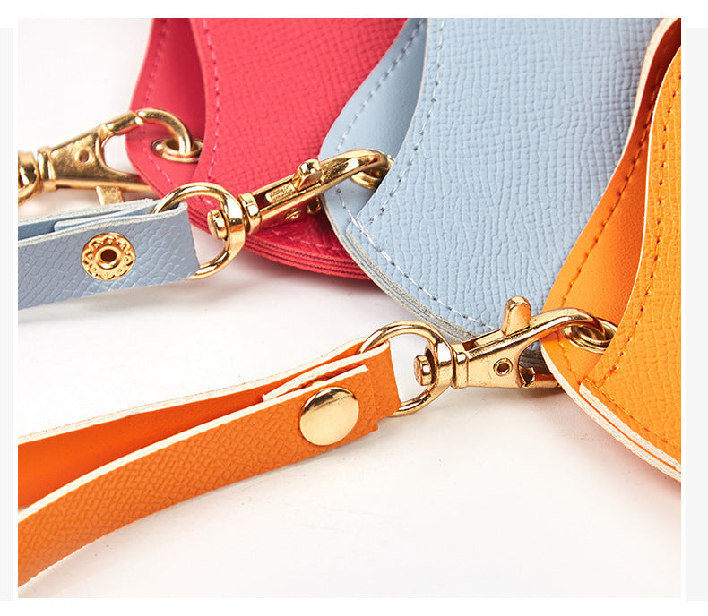 Soft Leather Portable Lanyard Glasses Case