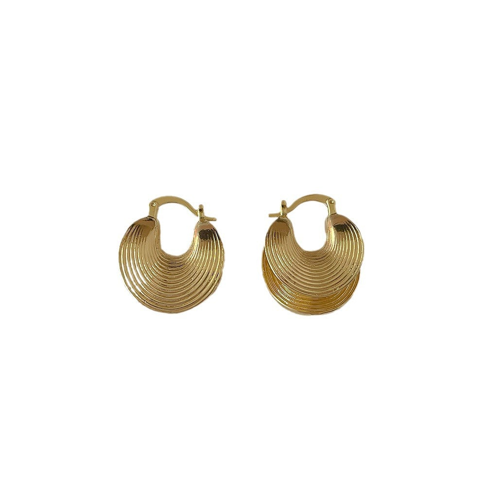 Simple Irregular Elegant Round Hoop Earrings