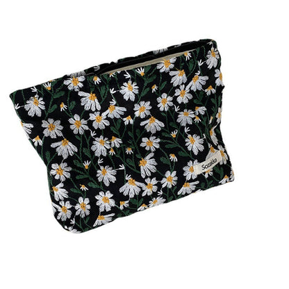Embroidery Flower Simple Portable Make Up Bag