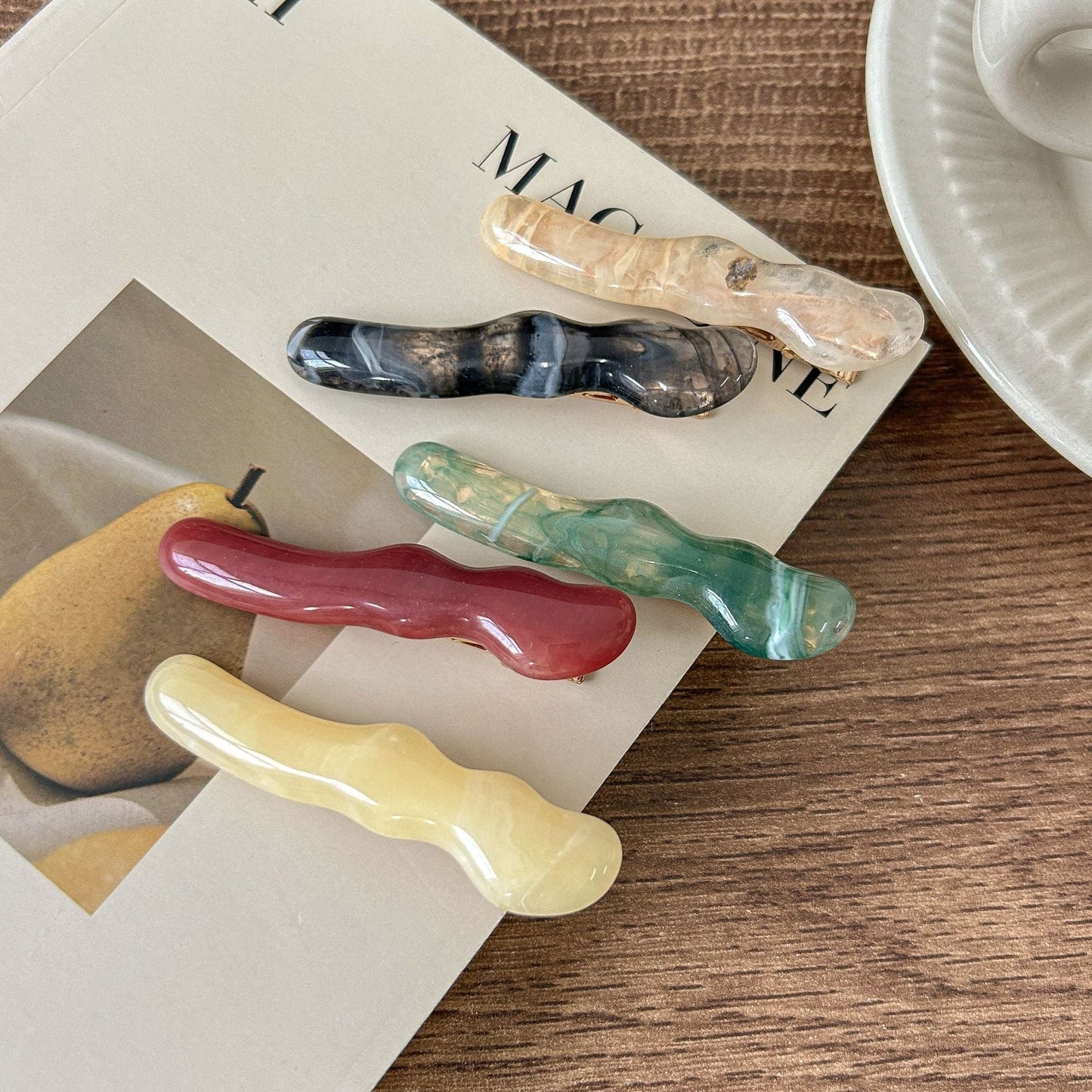 2+Simple Irregular Wave Vintage Hair Clips