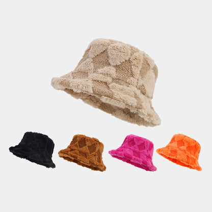 Solid Color Simple Diamond Checker Bucket Hats