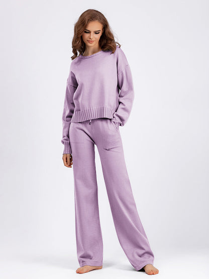 2+ Round Neck Simple Knit Sets