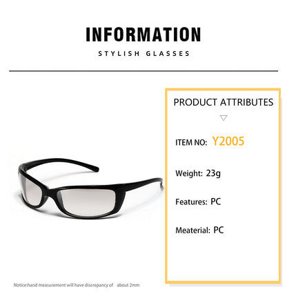 Narrow Frame Rectangle Sports Sunglasses