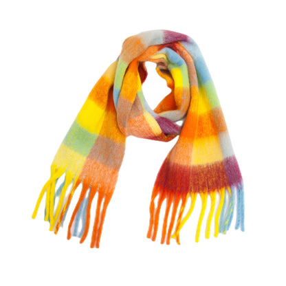 Coloful Plaid Tassel Scarves