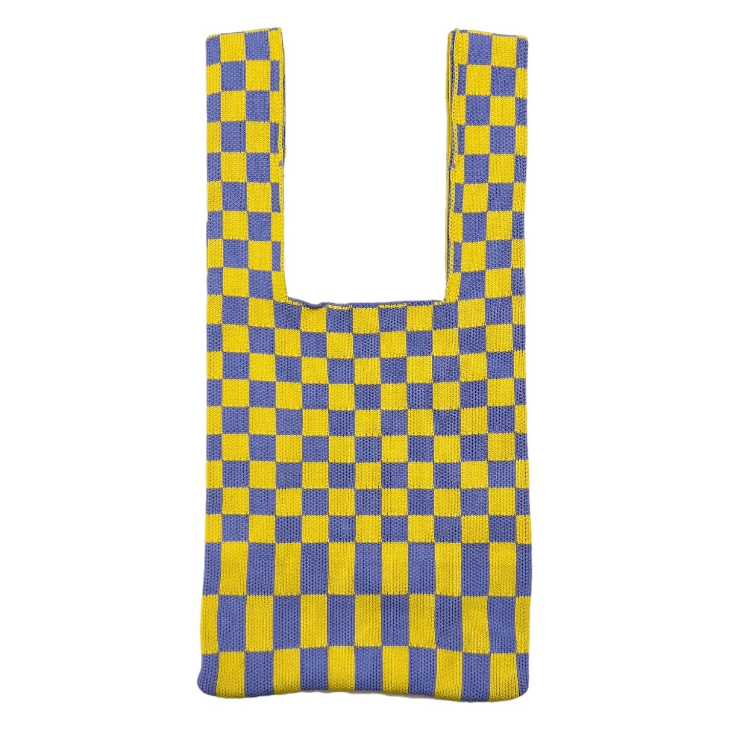 20+ Colorful Plaid Color Block Knit Handbag