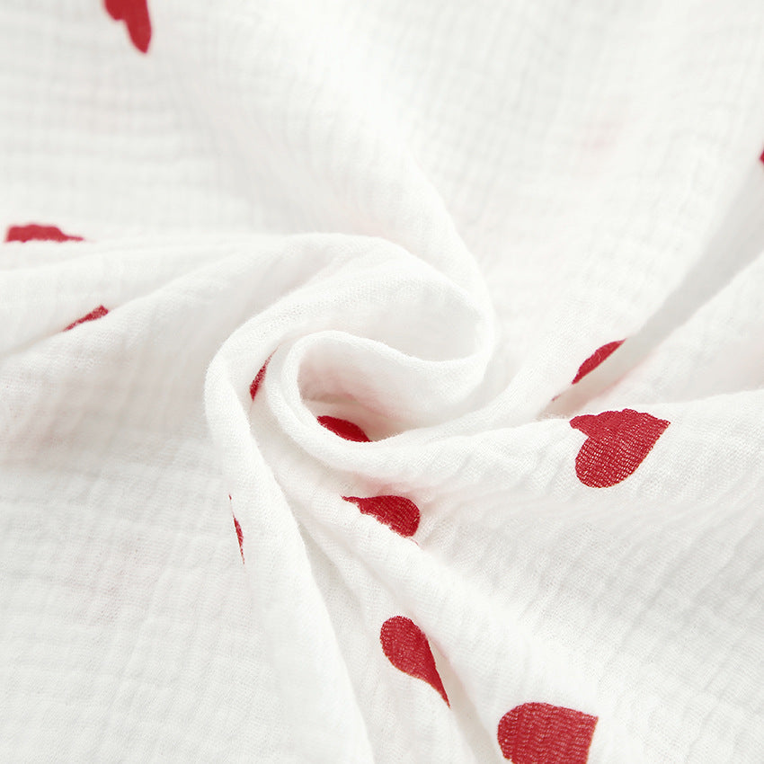 Love Print Flounce Sexy Sleepwear Sets