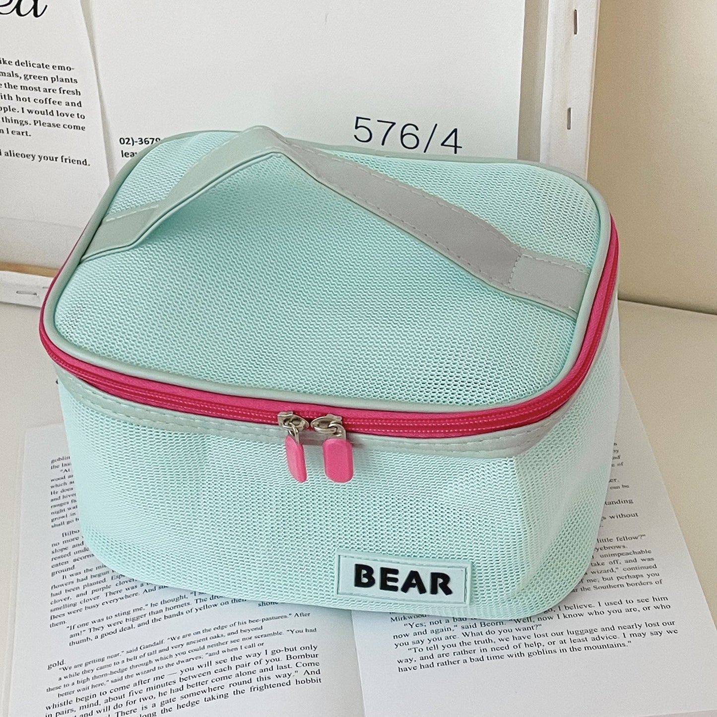 Color Block Large Capacity Make Up Bags