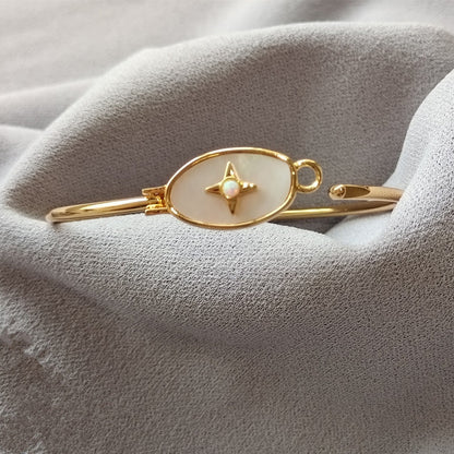 Elegant Colorful Opal Gold Plated Bracelet