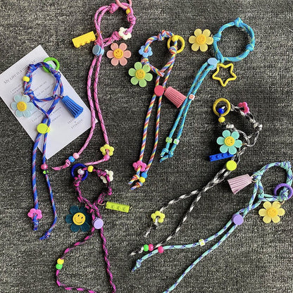 Cute Flower Braided Keychain Bag Charm