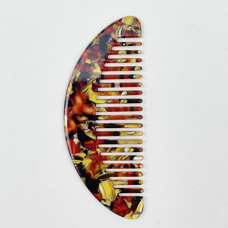 Acrylic Half-Moon Portable Hair Combs