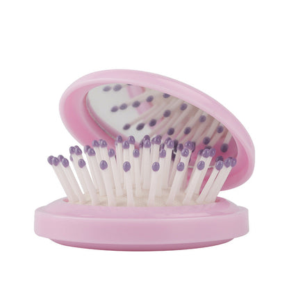 Folding Mini Pocket Cute Comb with Mirror