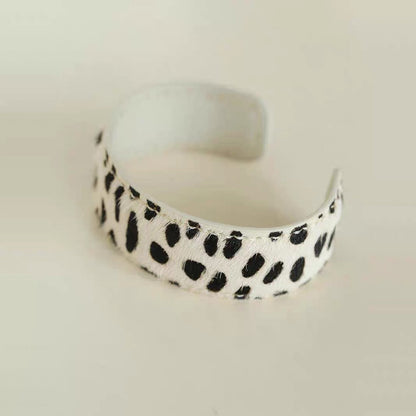 Vintage Leather Wide Open Bracelets