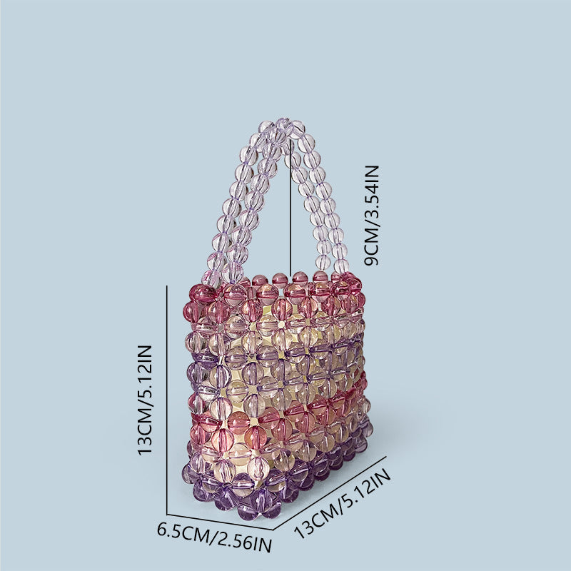 Gradient Beads Handmade Simple Handbag