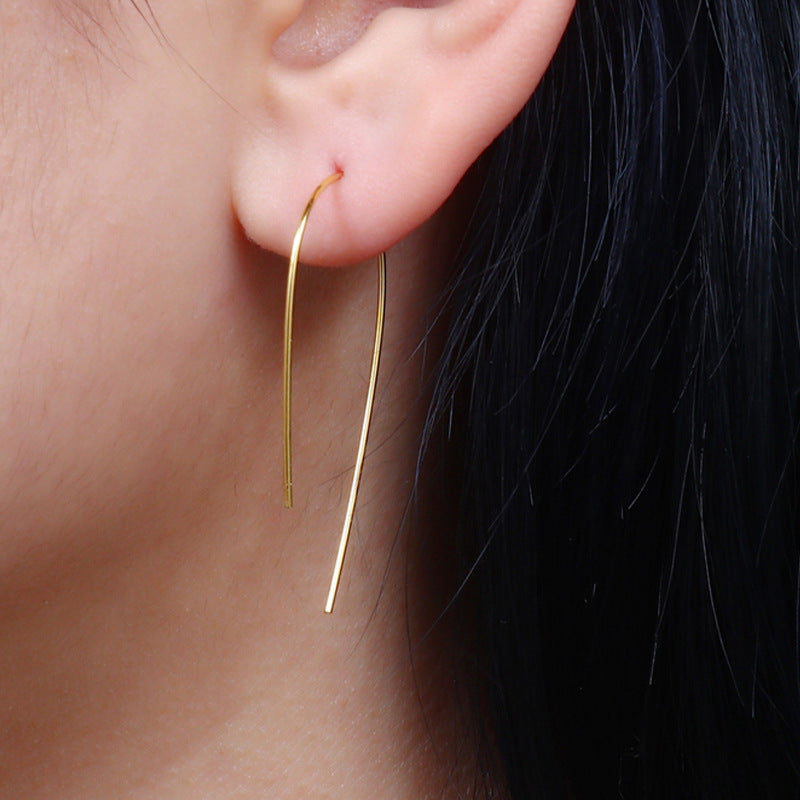 Simple Line Circle Punk Stud Earrings