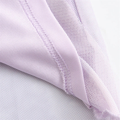 Elegant Mesh Ruched Spaghetti Strap Maxi Dress