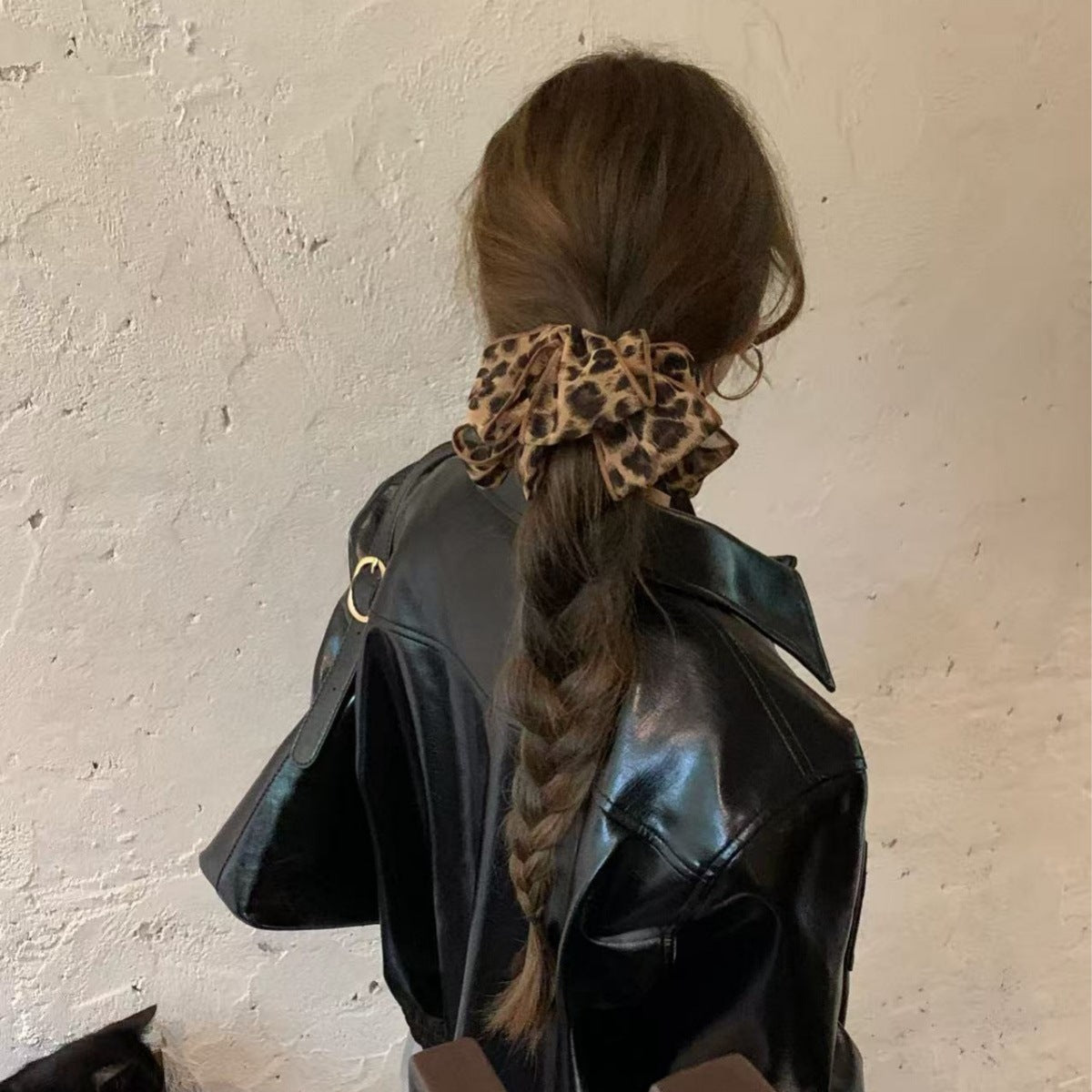 Retro Flower Leopard Print Elastic Hair Scrunchies