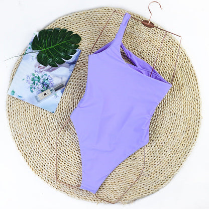 One Shoulder Sexy Hollow Out Sexy Swimwear
