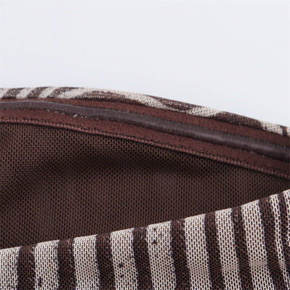 Vintage Striped Print Layered Halter Mini Dress