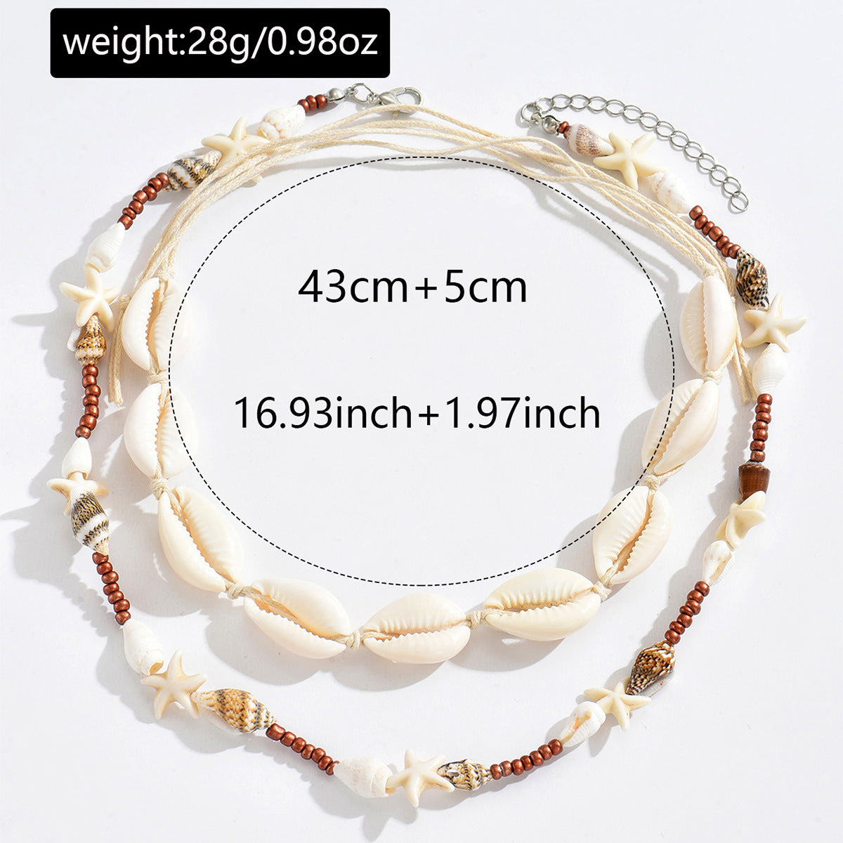 Bohemian Fashion Shell Conch Layered Necklace