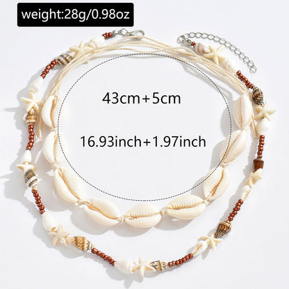Bohemian Fashion Shell Conch Layered Necklace