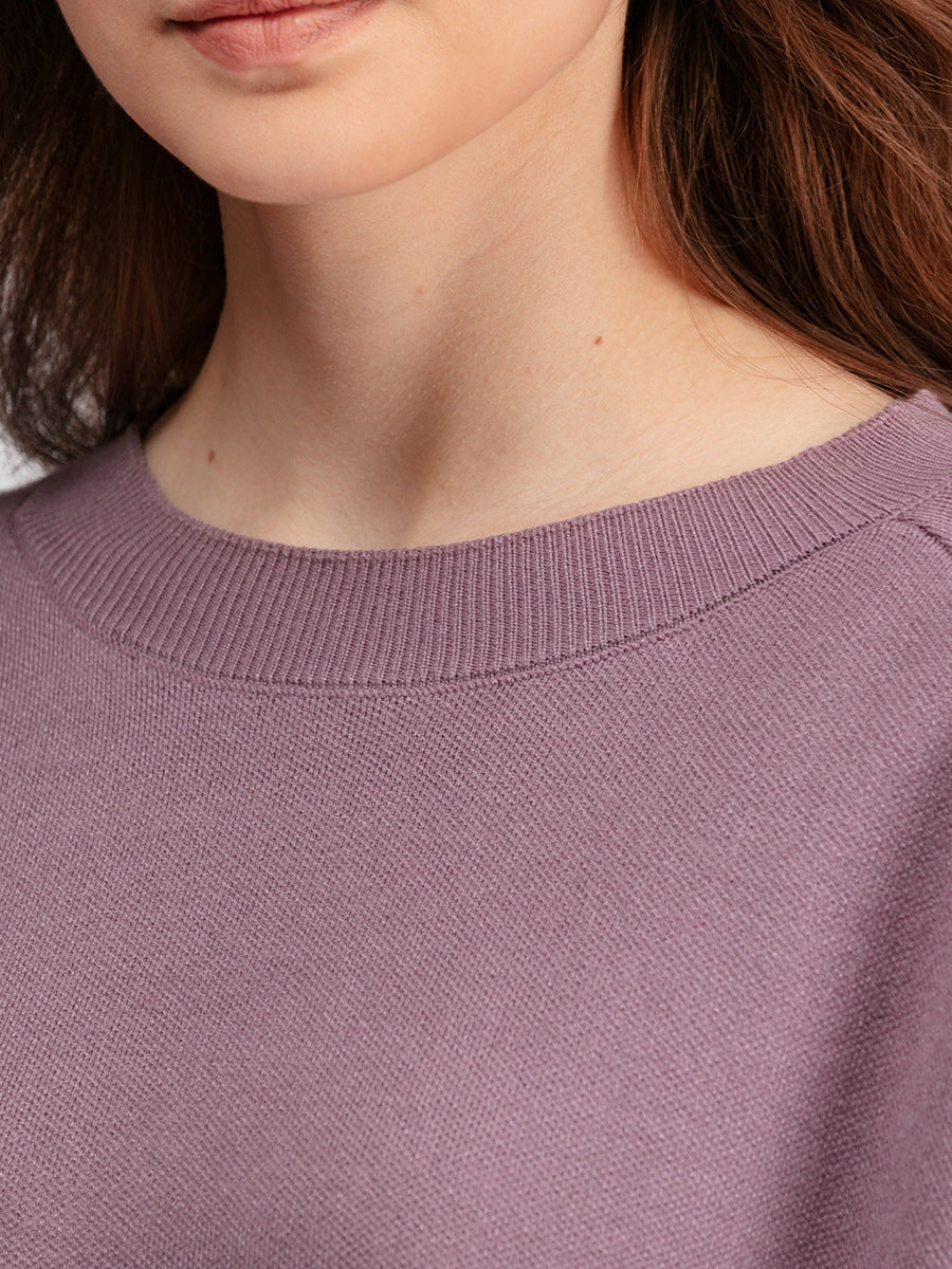 2+ Round Neck Side Split Knit Sets