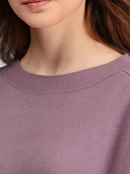 2+ Round Neck Side Split Knit Sets