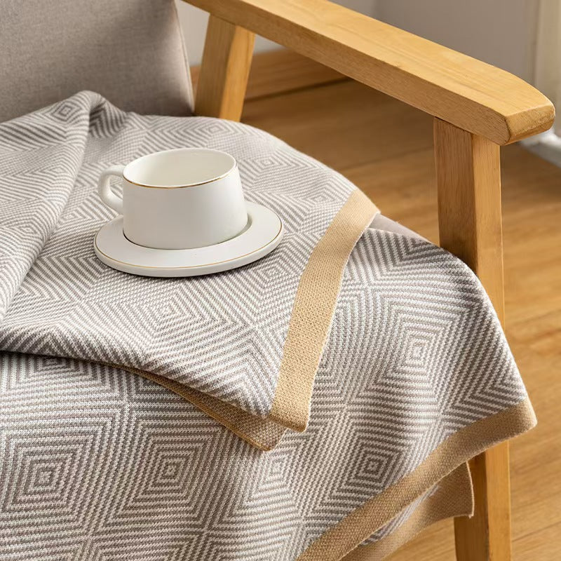 Repeating Geometric Cozy Throw Blanket