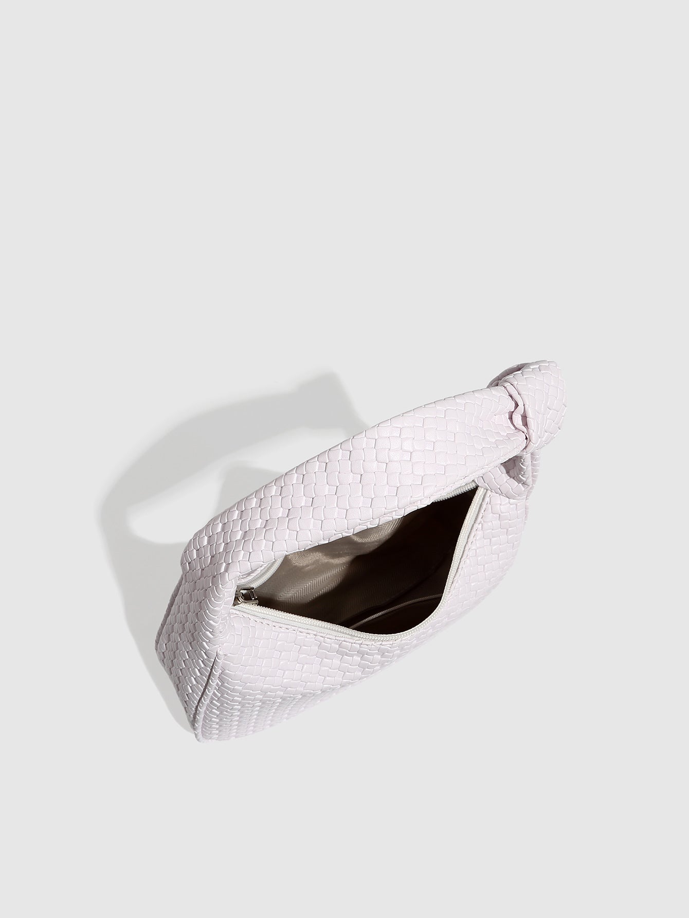 Fashion Solid Color Woven Handbag