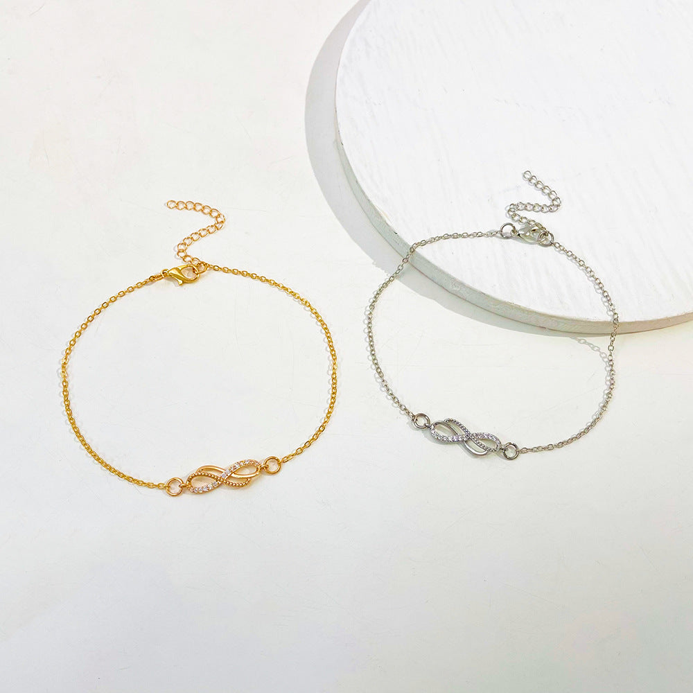 Vintage Zircon Delicate  Anklet