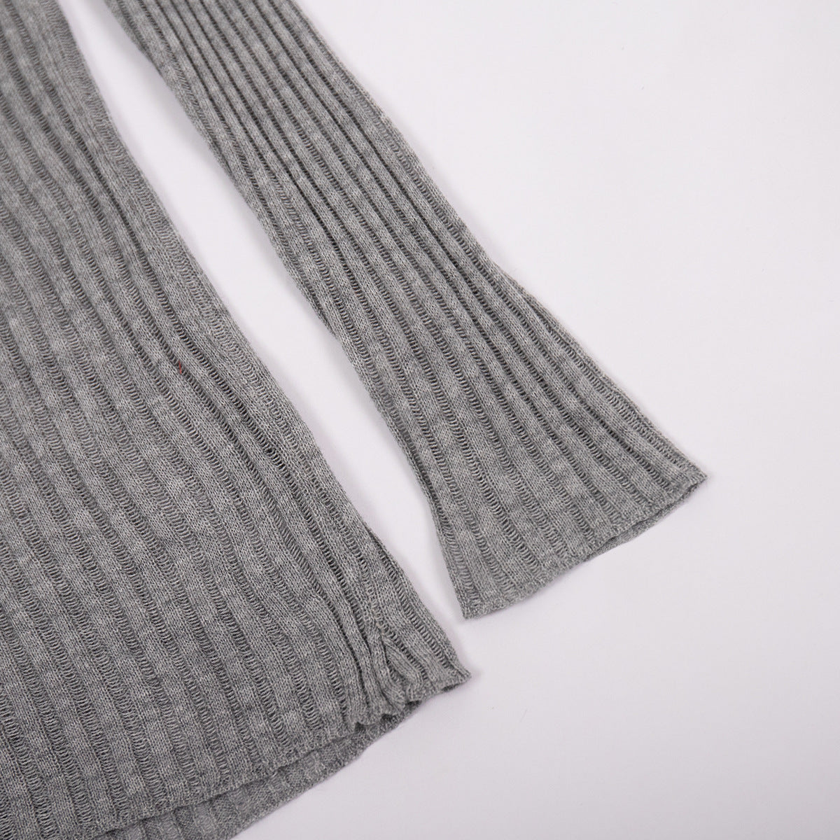 Round Neck See Through Knit Top