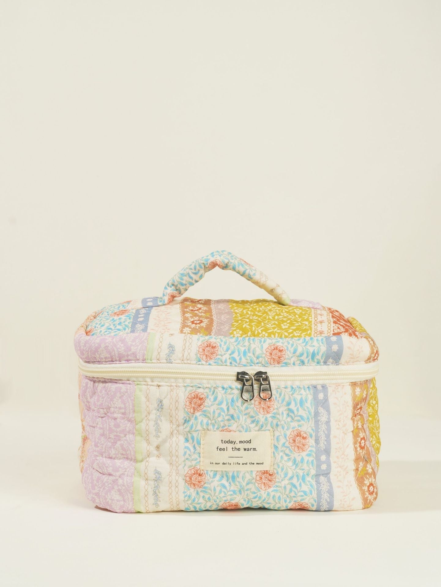 Butterfly Floral Print Puffer Make Up Bag