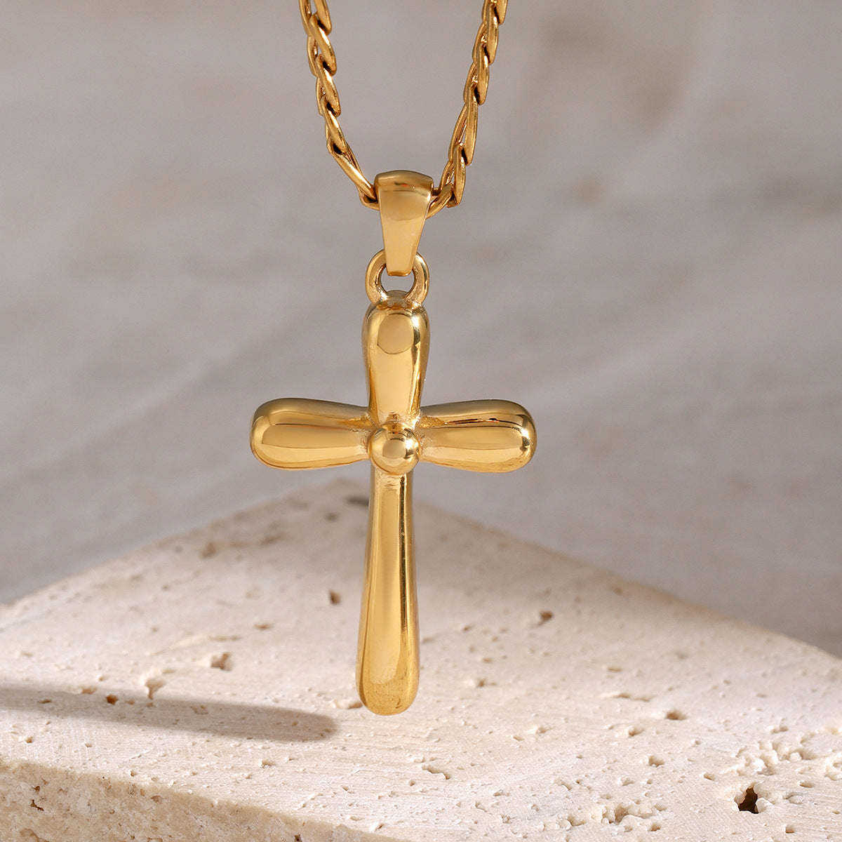 Simple Vintage Cross Pendant Nevklace