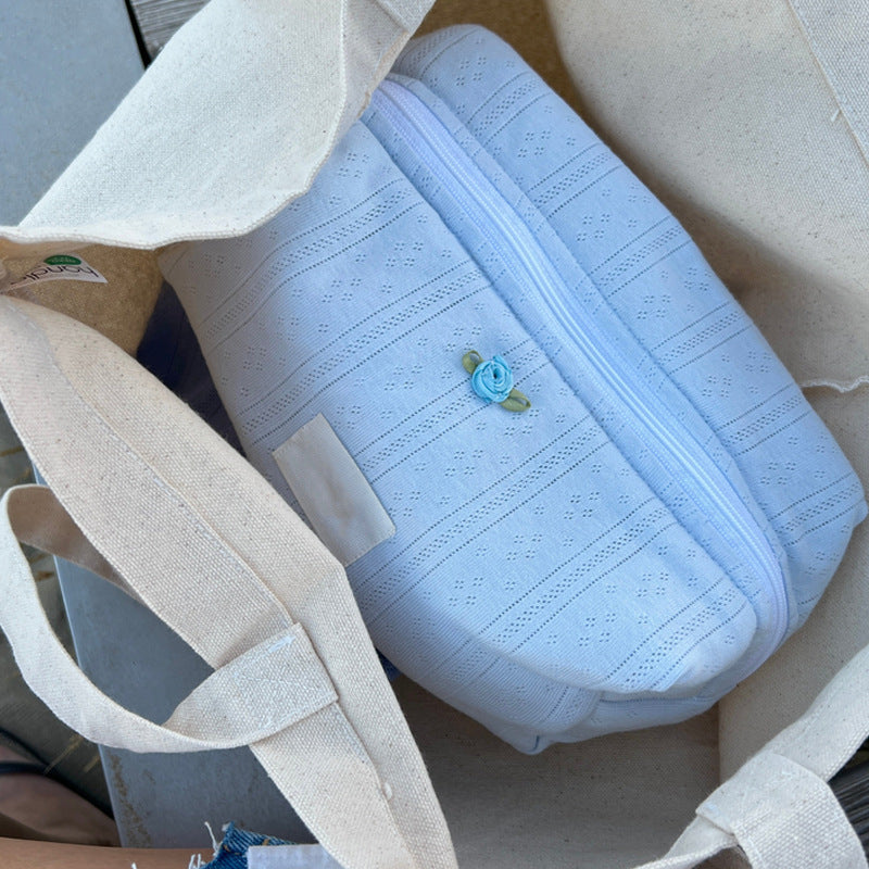 Solid Color Sweet Portable Make Up Bag