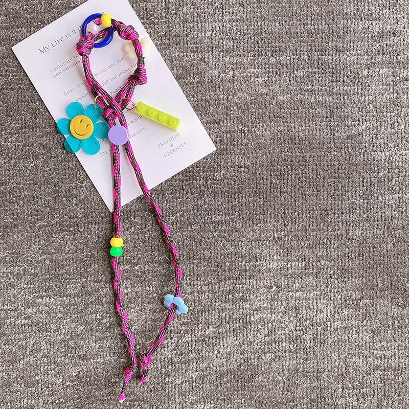 Cute Flower Braided Keychain Bag Charm