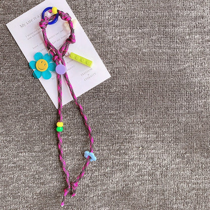 Cute Flower Braided Keychain Bag Charm