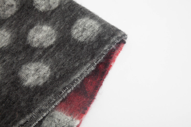 Contrast Color Print Tassel Scarves