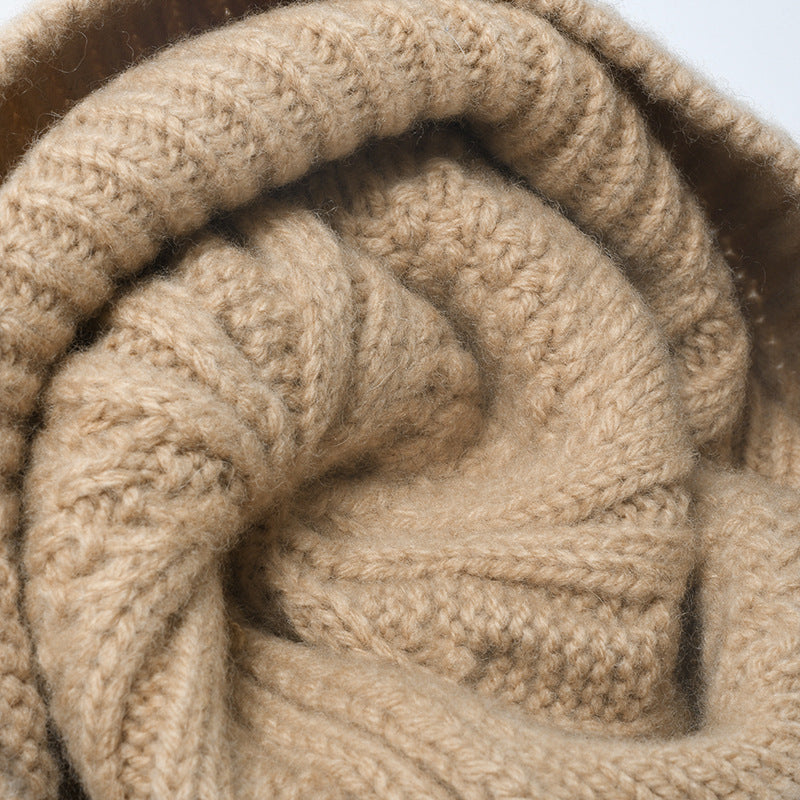 Solid Color Twist Padded Knot Beanie