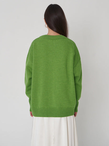 Solid Color Loose Casual Sweater