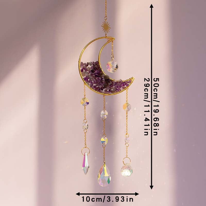 Moon Colorful Hanging Crystal Decoration
