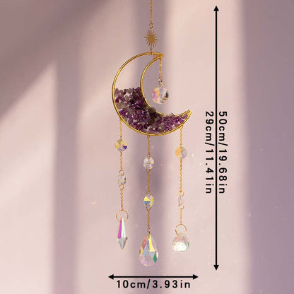 Moon Colorful Hanging Crystal Decoration
