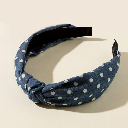 Vintage Demin Stripe Knot Headband